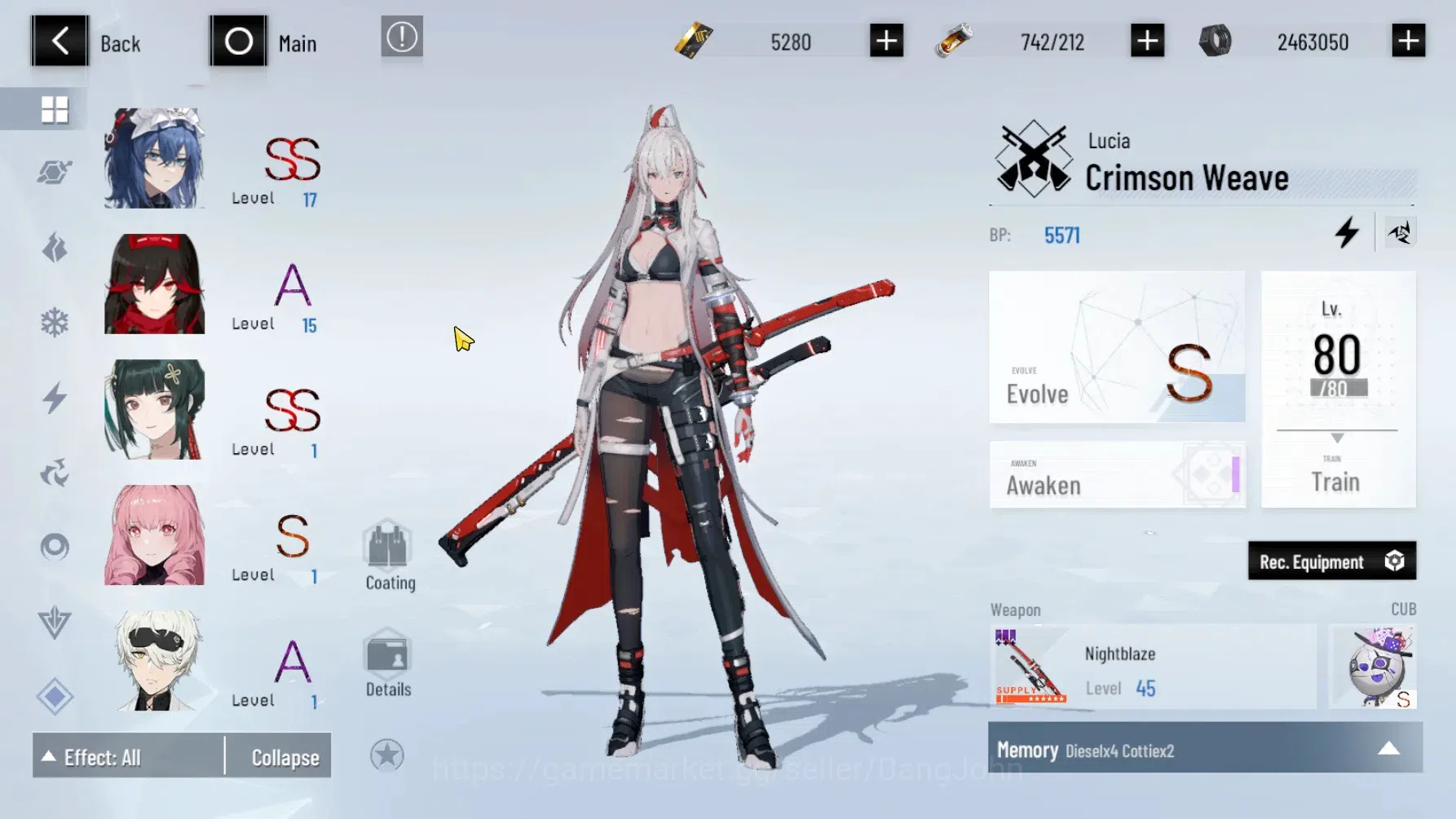 Punishing: Gray Raven Accounts ASIA | Lv 74 | (S Lucia CW Lv 80)+Sign , S Lilith image 4
