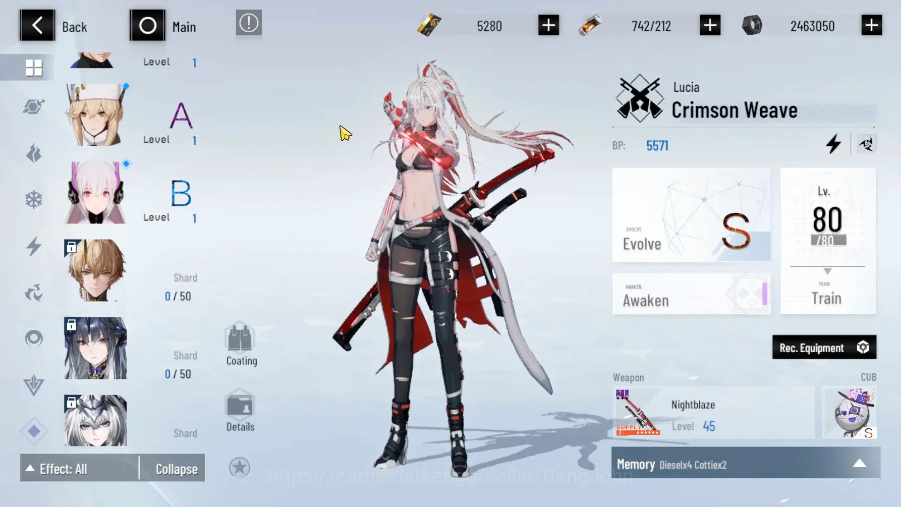 Punishing: Gray Raven Accounts ASIA | Lv 74 | (S Lucia CW Lv 80)+Sign , S Lilith image 6