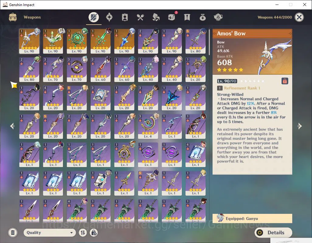 Genshin Impact Accounts ASIA|AR 56|10 Limited +5(5*Weapon)|Hutao,Ganyu,Aya image 13
