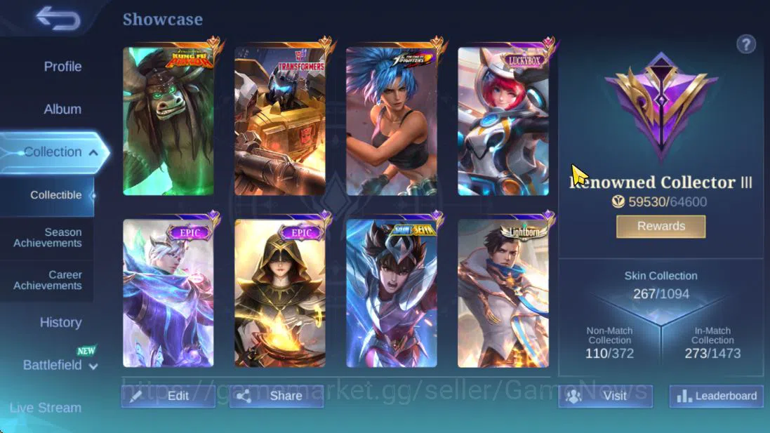 Mobile Legends: Bang Bang Accounts Hero 127|Skin 267|High Glory 62|Kungfu Thamuz,Tran image 19