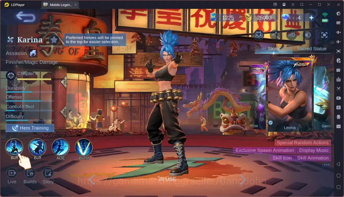 Mobile Legends: Bang Bang Accounts Global|Hero 110|Skin 189|Renowned|KOF Karina|CC Na image 8
