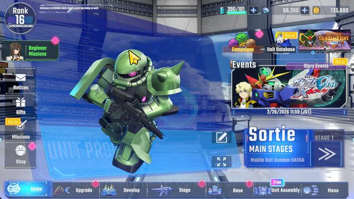SD Gundam G Generation ETERNAL Accounts [Global] 70K DM | 1 Limit 5 UR (Unicorn, Ez8, Le C image 5