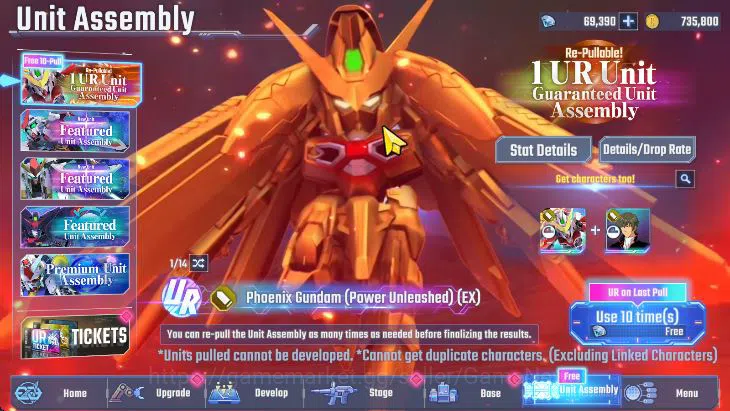 SD Gundam G Generation ETERNAL Accounts [Global] 70K DM | 1 Limit 5 UR (Unicorn, Ez8, Le C image 6