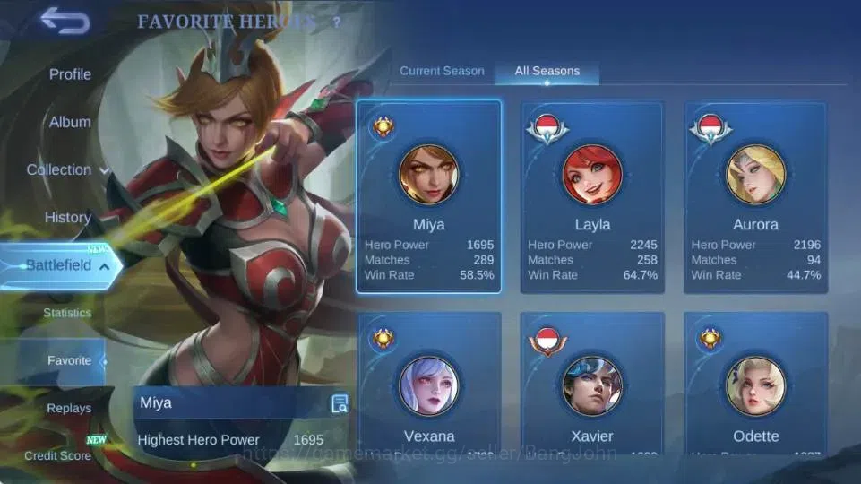 Mobile Legends: Bang Bang Accounts Global|Skin 87|Seasoned|Collector Natalia,S.A.B.E. image 11