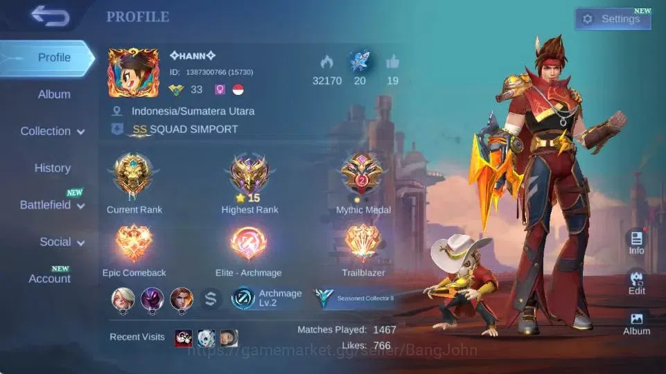 Mobile Legends: Bang Bang Accounts Global|Skin 87|Seasoned|Collector Natalia,S.A.B.E. image 14