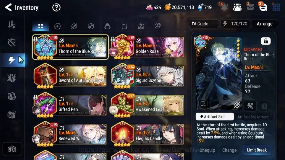 Epic Seven Accounts GLOBAL Unverif|12 ML[Monarch otS Iseria,Salome,BAr image 16
