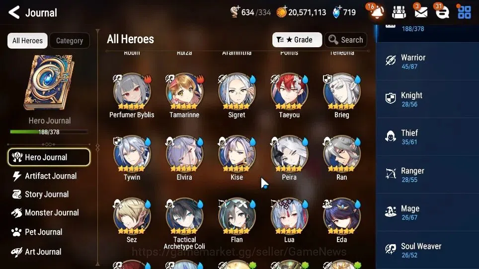 Epic Seven Accounts GLOBAL Unverif|12 ML[Monarch otS Iseria,Salome,BAr image 8