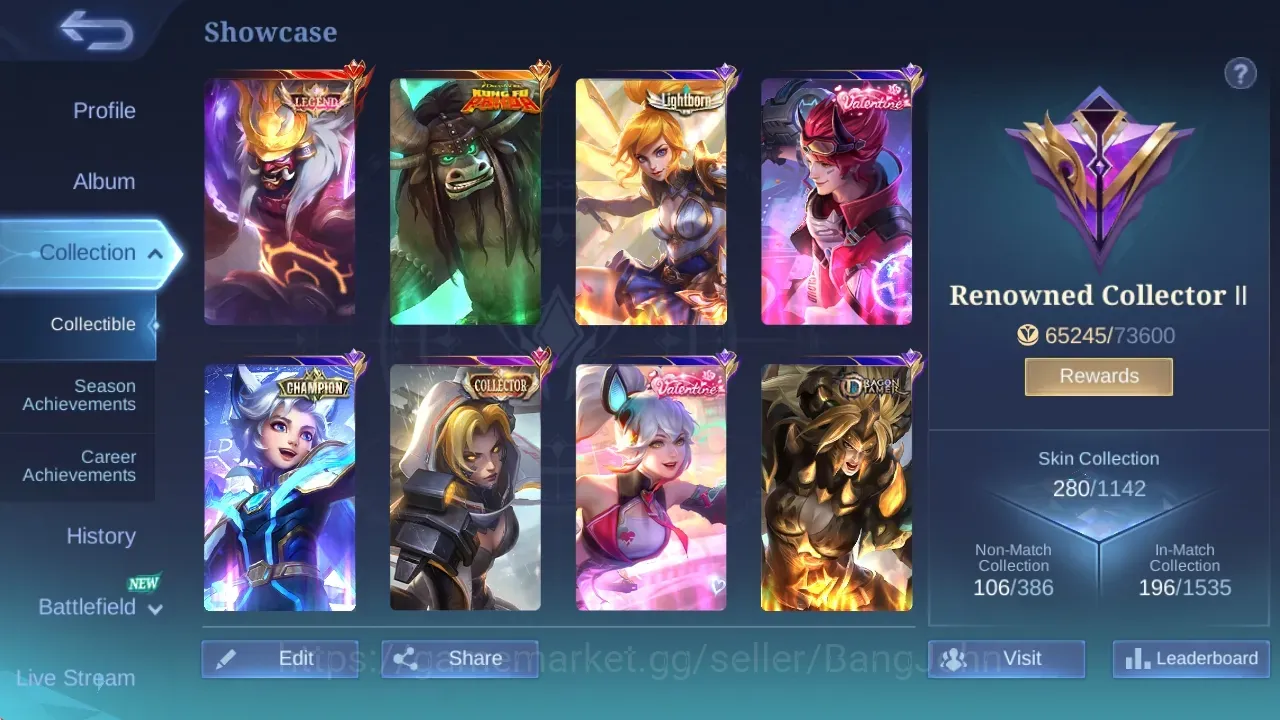 Mobile Legends: Bang Bang Accounts Collector 1