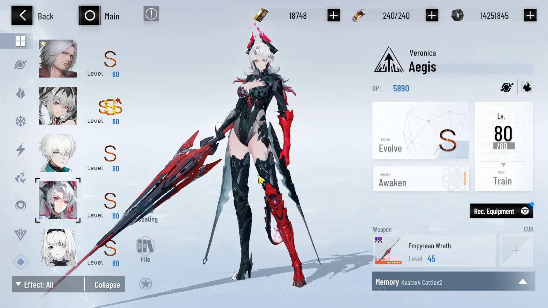 Punishing: Gray Raven Accounts ASIA PACIFIC | LEVEL 89 | Selena Destiny Skin | Lu image 12