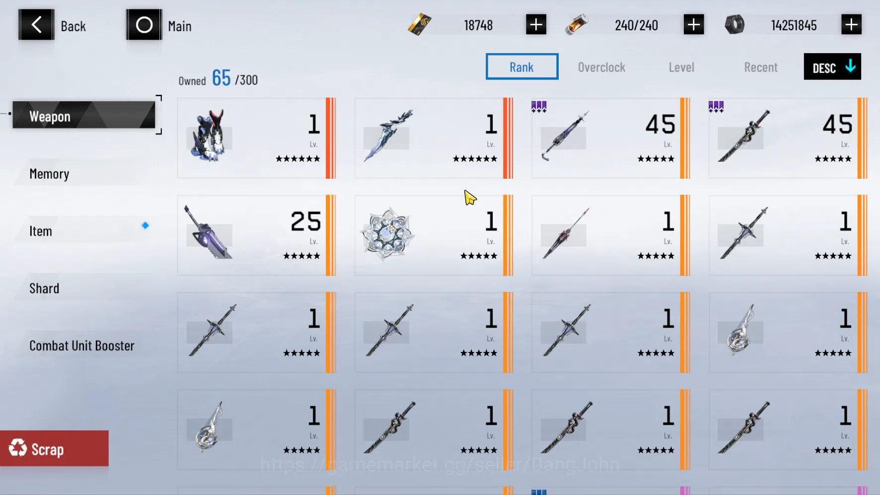 Punishing: Gray Raven Accounts ASIA PACIFIC | LEVEL 89 | Selena Destiny Skin | Lu image 19