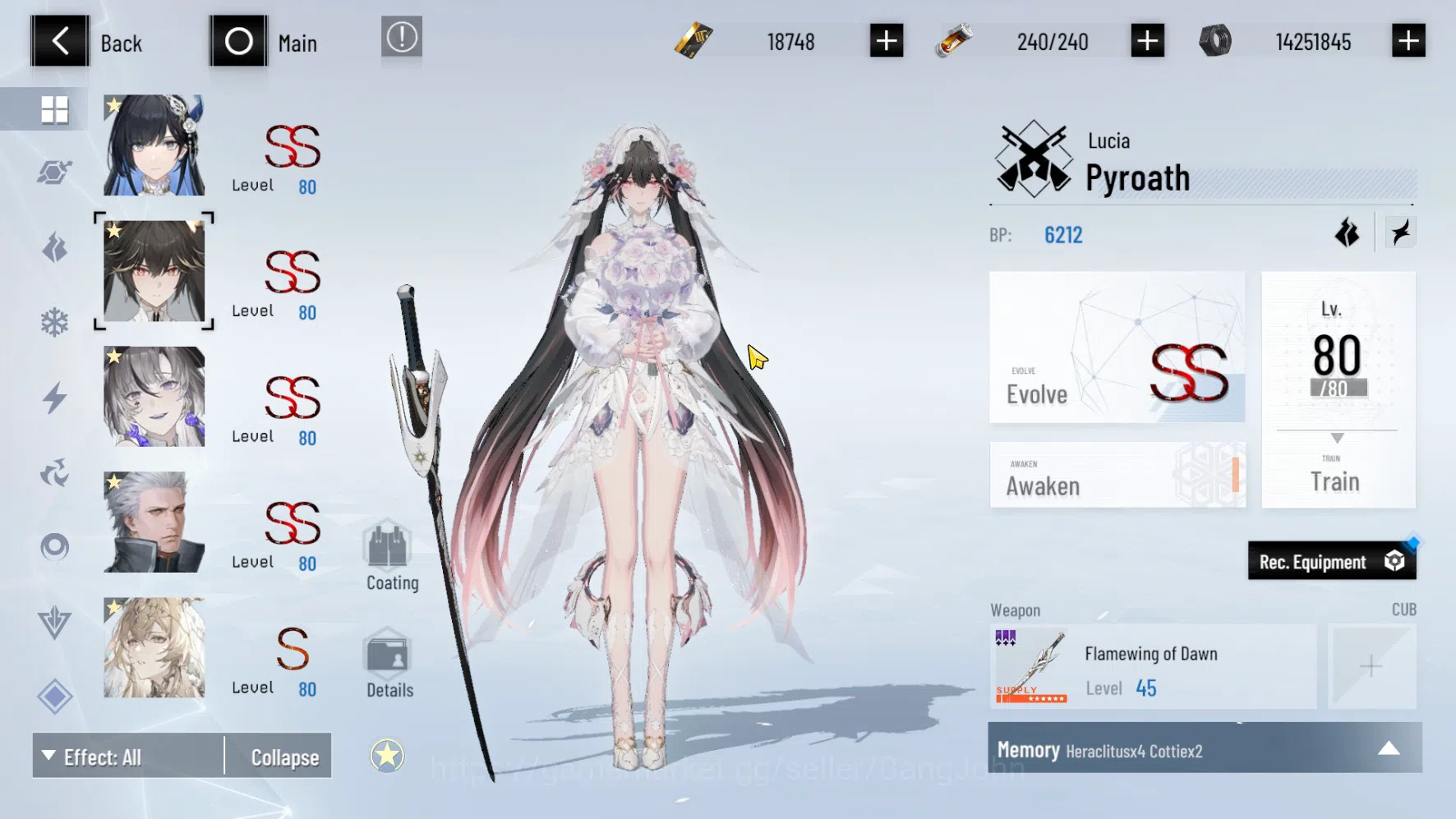 Punishing: Gray Raven Accounts ASIA PACIFIC | LEVEL 89 | Selena Destiny Skin | Lu image 4
