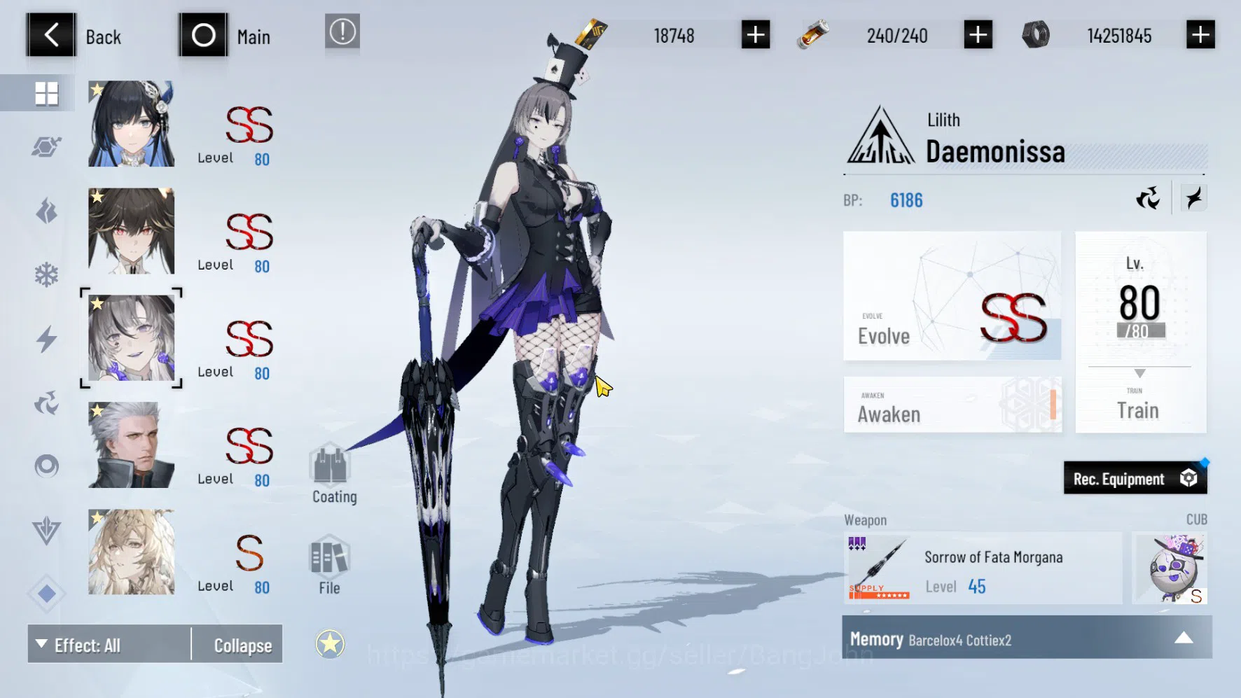 Punishing: Gray Raven Accounts ASIA PACIFIC | LEVEL 89 | Selena Destiny Skin | Lu image 6