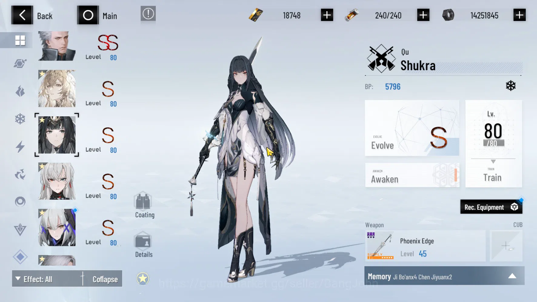 Punishing: Gray Raven Accounts ASIA PACIFIC | LEVEL 89 | Selena Destiny Skin | Lu image 9