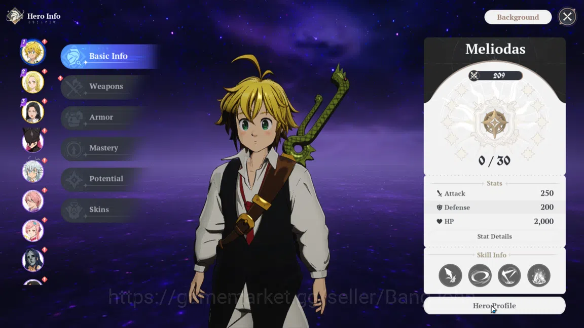 The Seven Deadly Sins: Origin Accounts EUROPE | Fresh Starter Lvl 2 |3 SSR| Meliodas, Ela image 2
