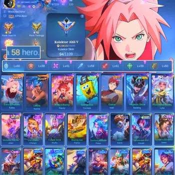 Mobile Legends: Bang Bang Rare Skin HERO 58 SKIN 94 | EMBLEM GOOD | SAkURA KALEA | PAC image 1