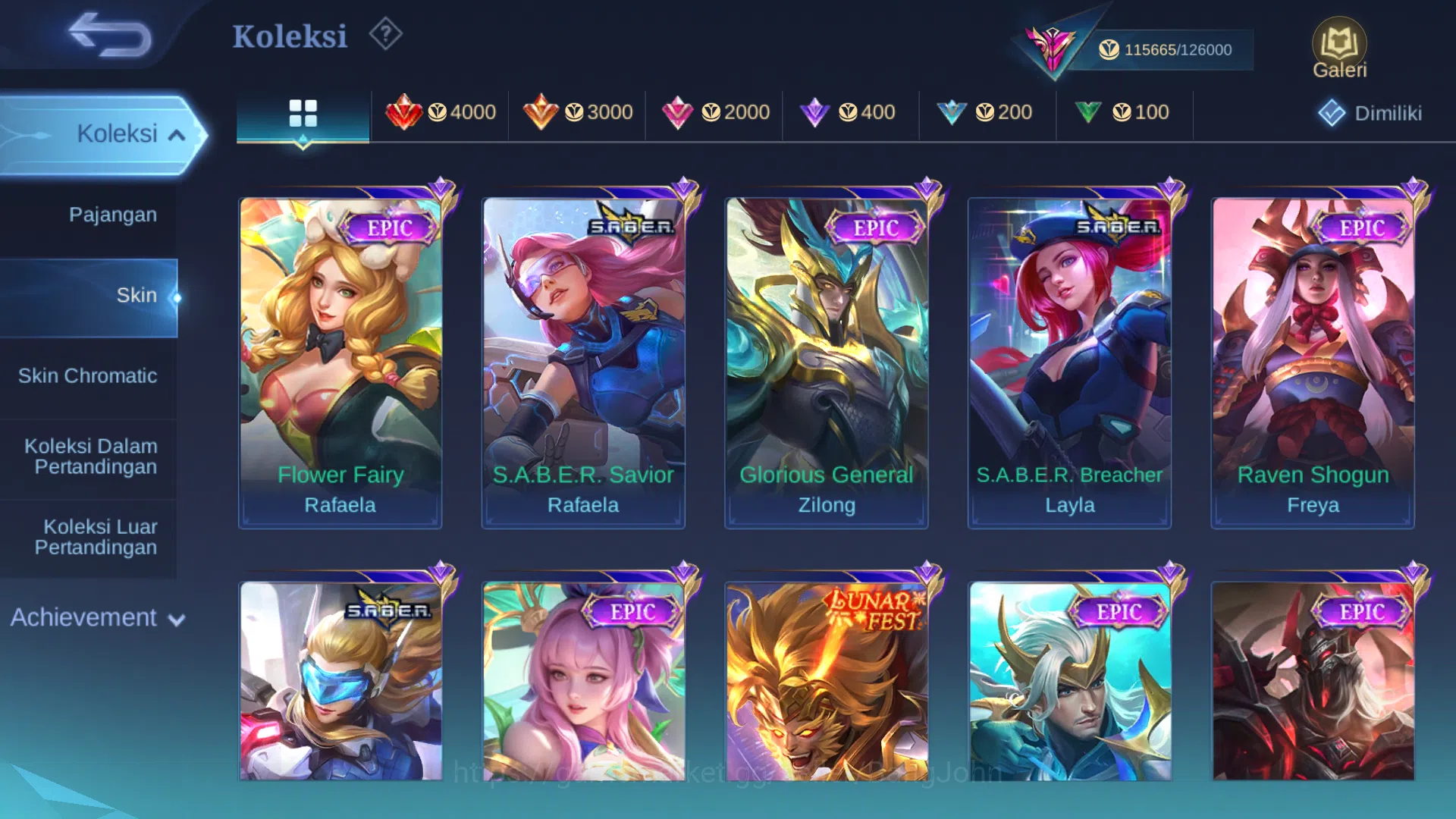Mobile Legends: Bang Bang Accounts Others Hero 131 | Skin 348 | Legend Granger | Legend Lunox | AllStar Moskov | AllStar 10