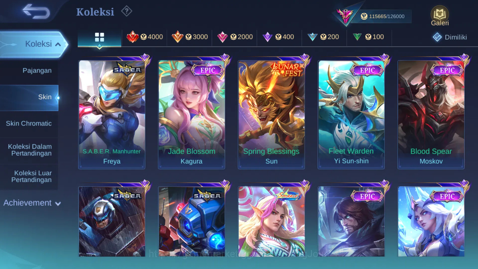 Mobile Legends: Bang Bang Accounts Others Hero 131 | Skin 348 | Legend Granger | Legend Lunox | AllStar Moskov | AllStar 11