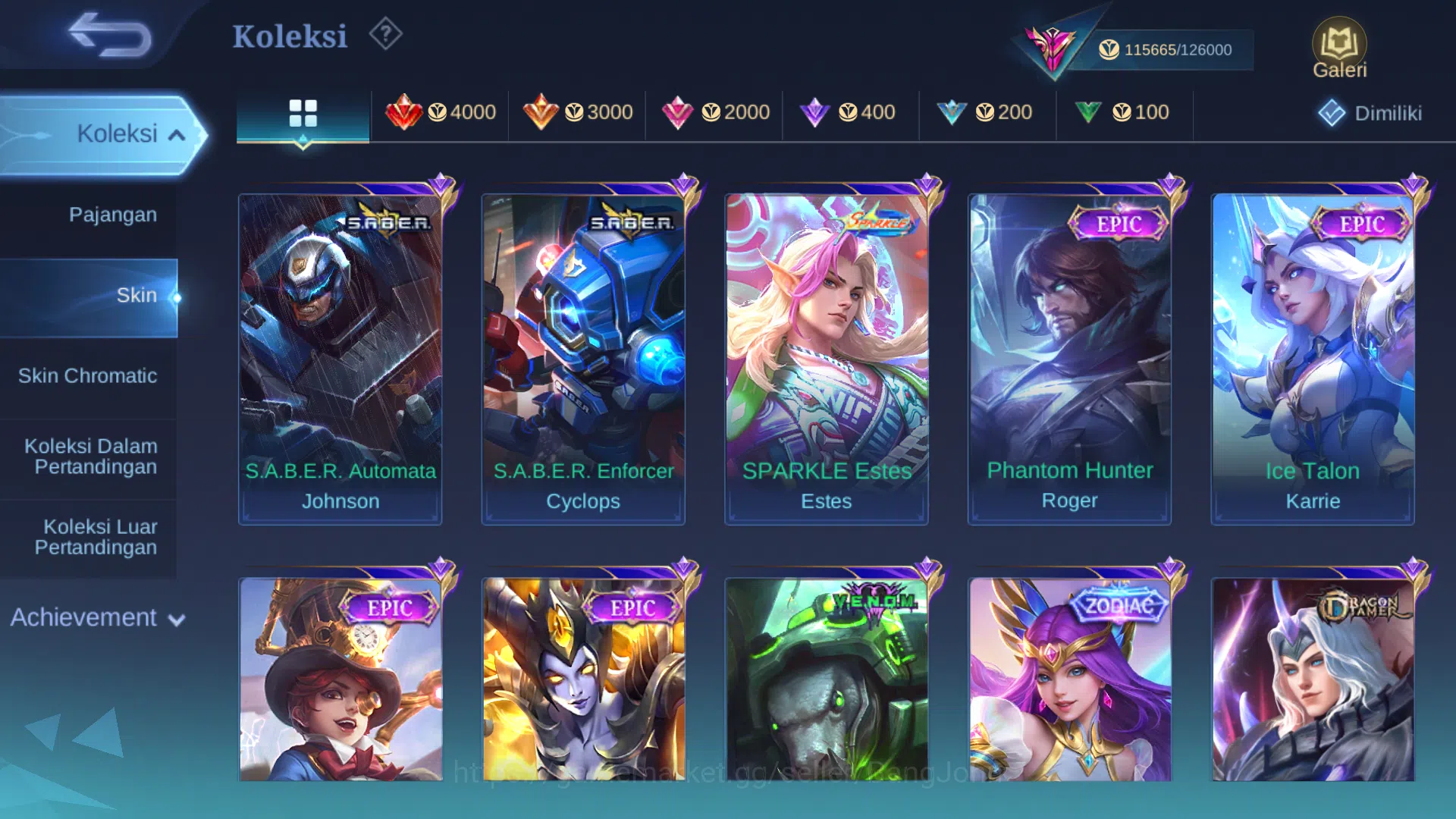 Mobile Legends: Bang Bang Accounts Others Hero 131 | Skin 348 | Legend Granger | Legend Lunox | AllStar Moskov | AllStar 12