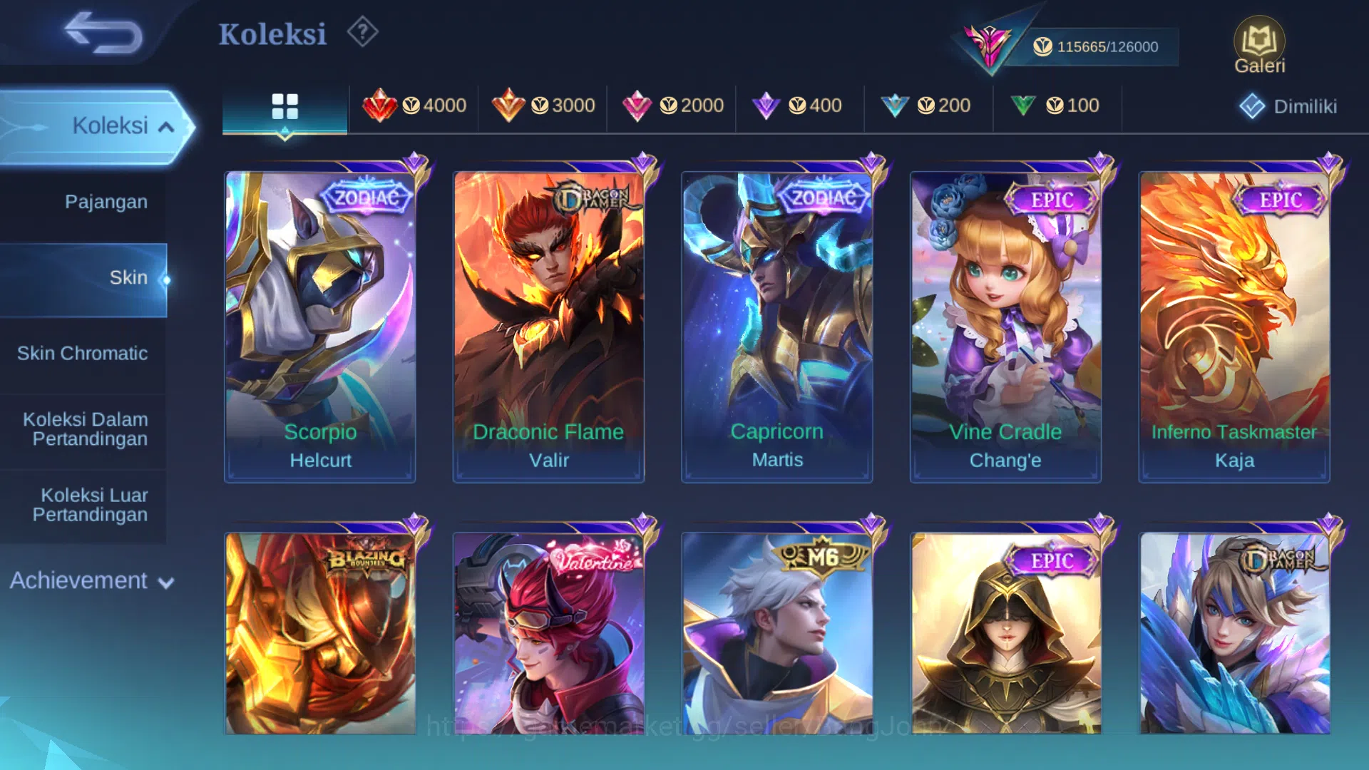 Mobile Legends: Bang Bang Accounts Others Hero 131 | Skin 348 | Legend Granger | Legend Lunox | AllStar Moskov | AllStar 13