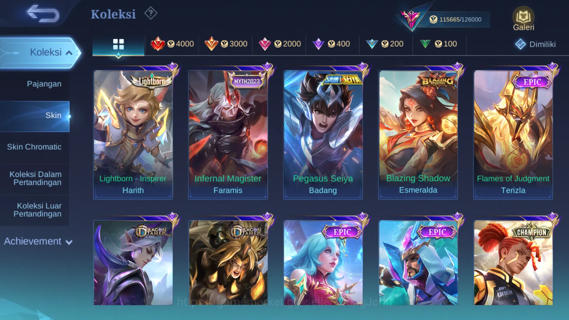 Mobile Legends: Bang Bang Accounts Others Hero 131 | Skin 348 | Legend Granger | Legend Lunox | AllStar Moskov | AllStar 15