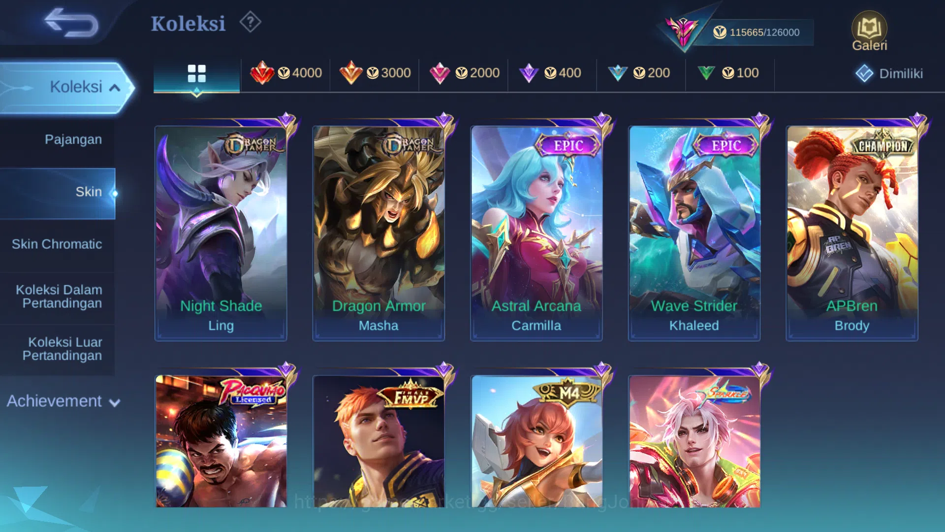 Mobile Legends: Bang Bang Accounts Others Hero 131 | Skin 348 | Legend Granger | Legend Lunox | AllStar Moskov | AllStar 16