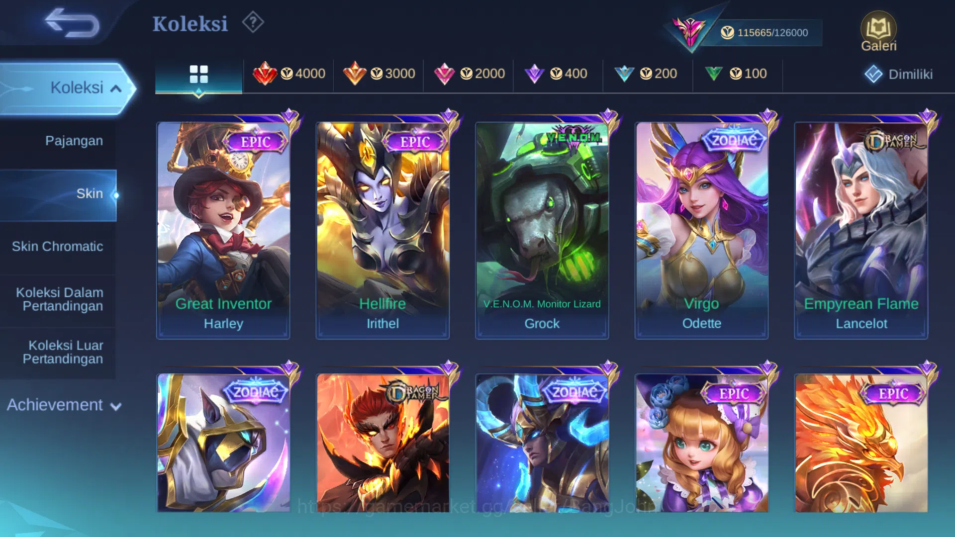 Mobile Legends: Bang Bang Accounts Others Hero 131 | Skin 348 | Legend Granger | Legend Lunox | AllStar Moskov | AllStar 3