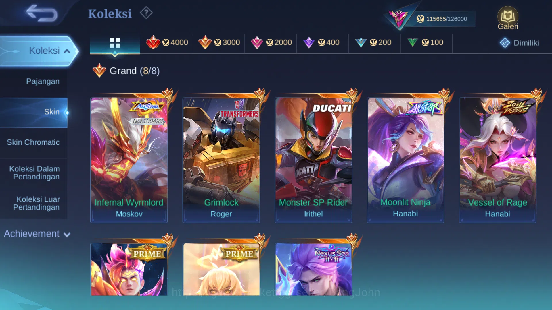 Mobile Legends: Bang Bang Accounts Others Hero 131 | Skin 348 | Legend Granger | Legend Lunox | AllStar Moskov | AllStar 6
