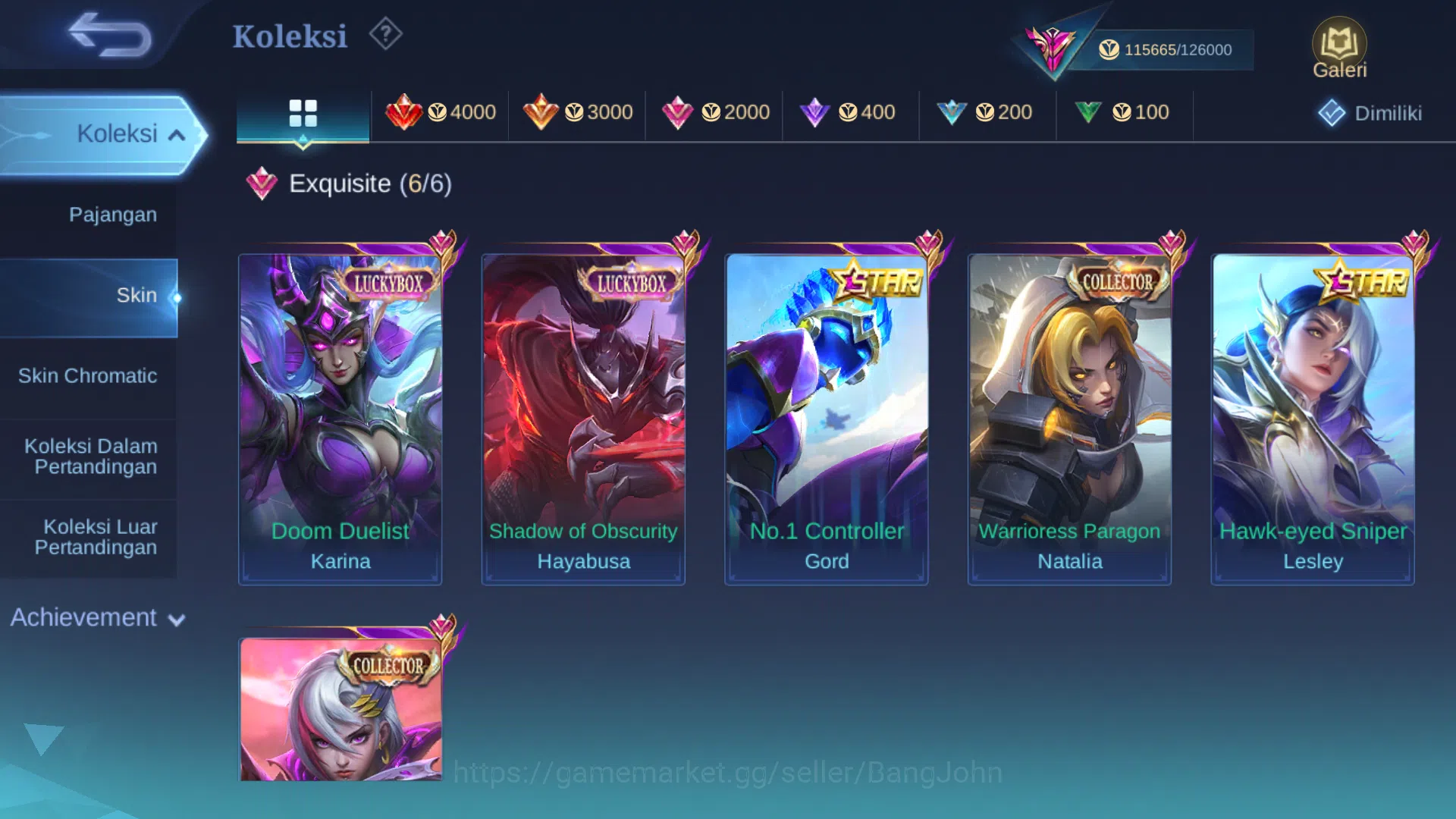 Mobile Legends: Bang Bang Accounts Others Hero 131 | Skin 348 | Legend Granger | Legend Lunox | AllStar Moskov | AllStar 8