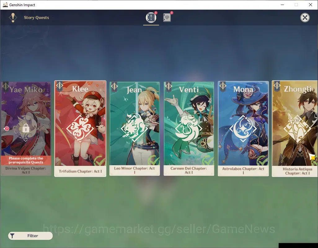 Genshin Impact Accounts ASIA|AR 55|7 Limited + 6 (*5 Standard)|Varka,Ayaka image 16