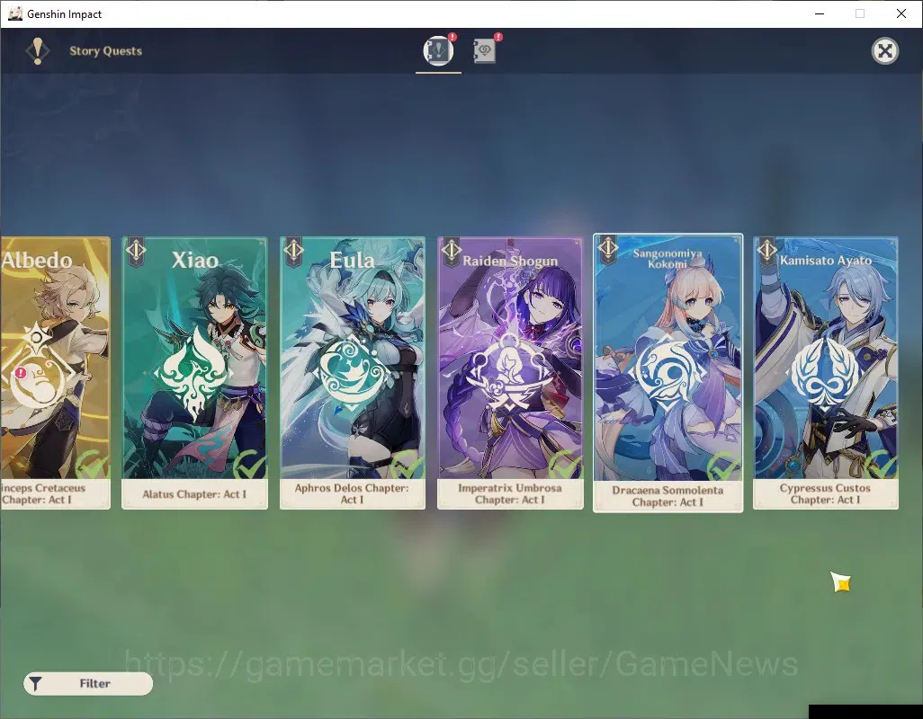 Genshin Impact Accounts ASIA|AR 55|7 Limited + 6 (*5 Standard)|Varka,Ayaka image 17