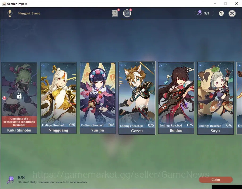 Genshin Impact Accounts ASIA|AR 55|7 Limited + 6 (*5 Standard)|Varka,Ayaka image 18