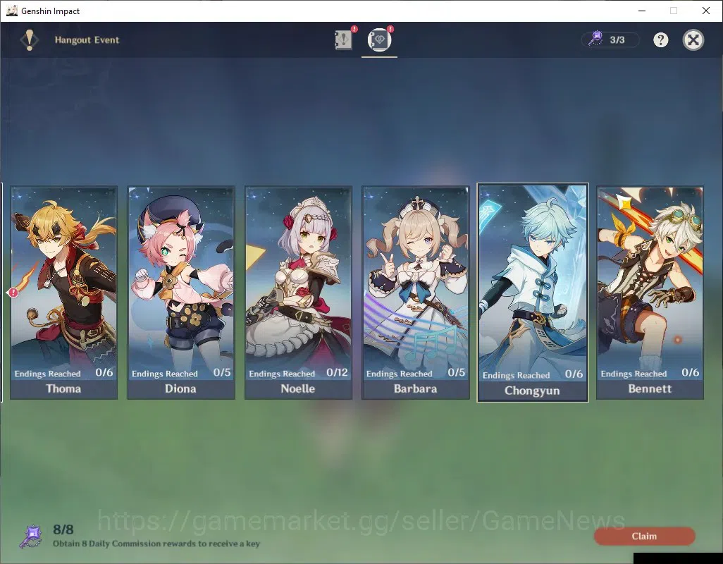 Genshin Impact Accounts ASIA|AR 55|7 Limited + 6 (*5 Standard)|Varka,Ayaka image 19