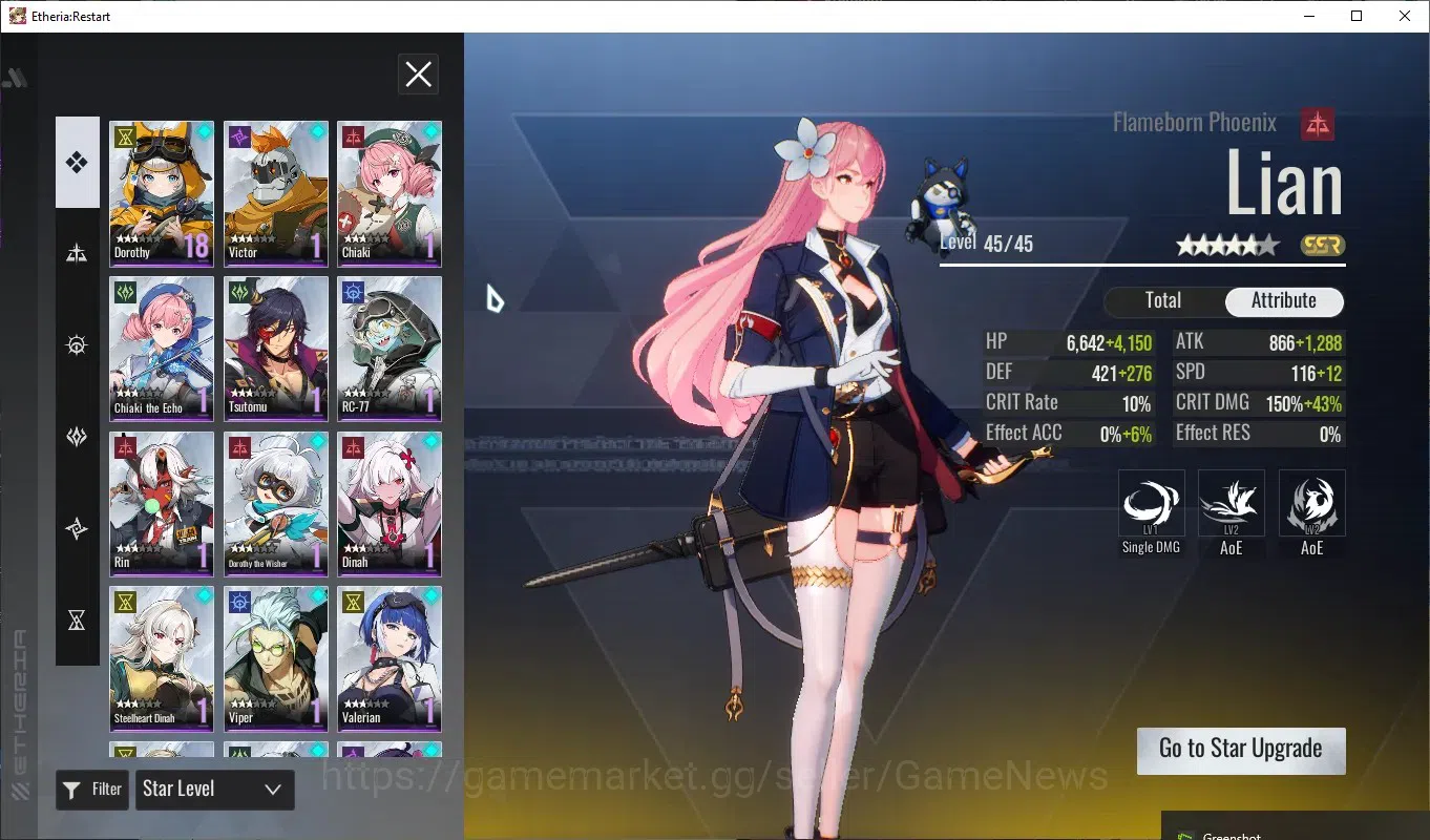 Etheria: Restart Accounts Global-S25|Lv16|8 SSR[Lian,Nathenn,Sharon,Kloss,Ti image 3
