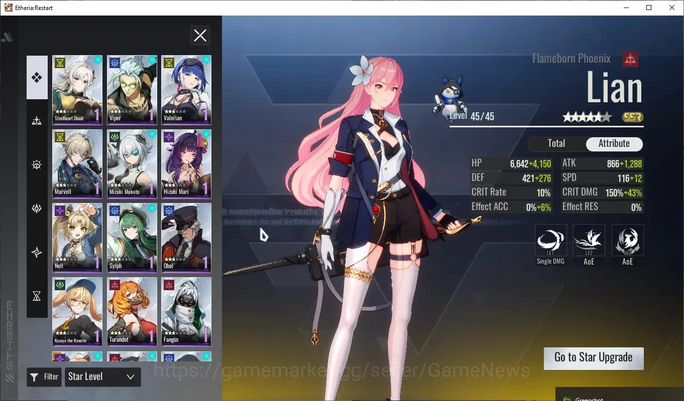 Etheria: Restart Accounts Global-S25|Lv16|8 SSR[Lian,Nathenn,Sharon,Kloss,Ti image 4