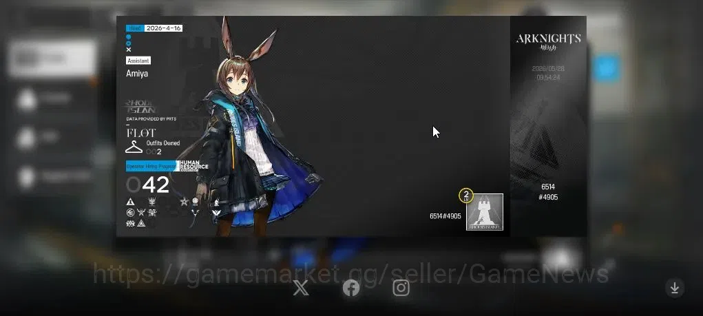 Arknights Accounts Lv 2|42 OP + 2 Skin|6,7K Orundum+6 Originium|1 Lim image 3