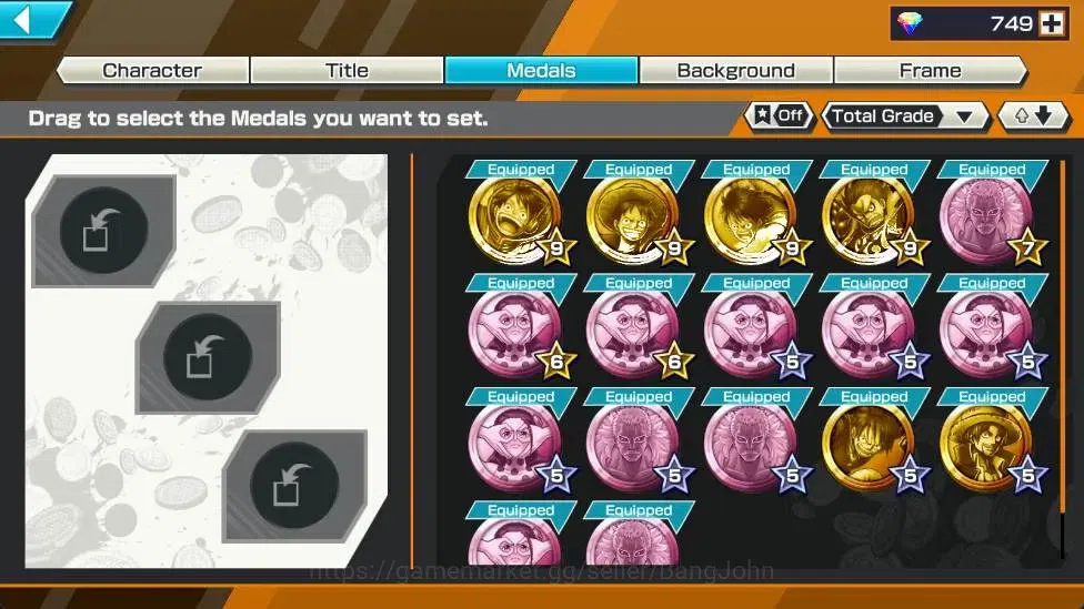 One Piece Bounty Rush Accounts Global |EX 3|PR 5|Gol D. Roger Lv. 1/60,S-Snake Lv image 8
