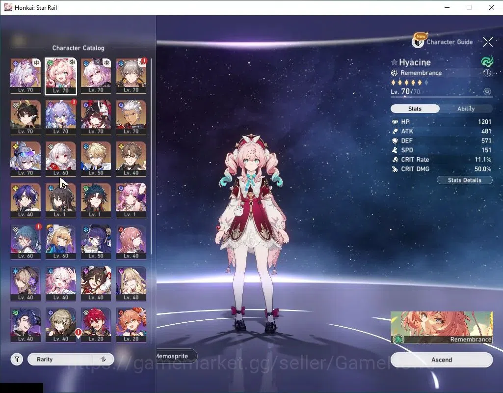 Honkai Star Rail Accounts Asia|TL 56|11 Limited|Casto+Sign,Hyacine,Evernight image 4