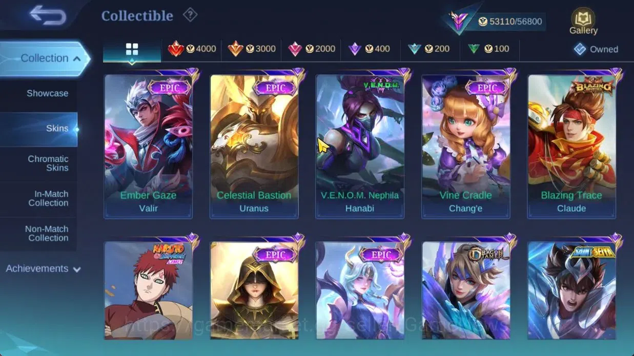 Mobile Legends: Bang Bang Accounts Hero 103|Skin 190|High Glory 73|KOF Karina,PRIME G image 11