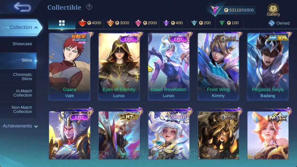 Mobile Legends: Bang Bang Accounts Hero 103|Skin 190|High Glory 73|KOF Karina,PRIME G image 12