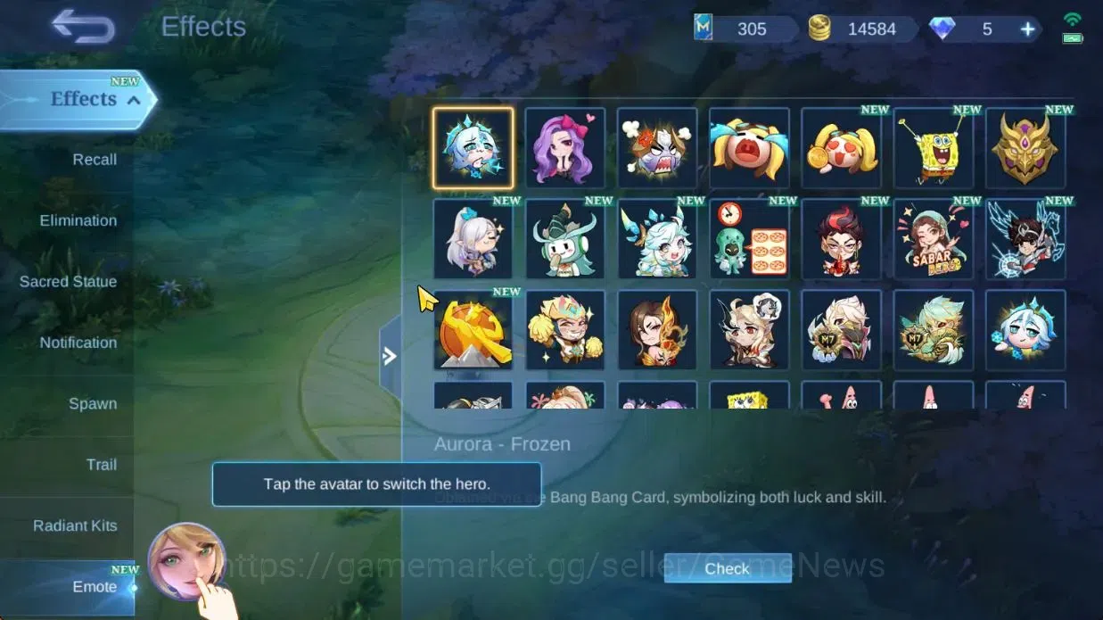 Mobile Legends: Bang Bang Accounts Hero 103|Skin 190|High Glory 73|KOF Karina,PRIME G image 20