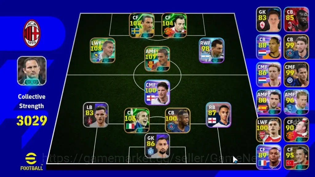 eFootball Accounts Legends & Iconic Players Android|8 Epic Eden Hazard,Zlatan Ibrahimovic,Francesco Totti,Fabio 1