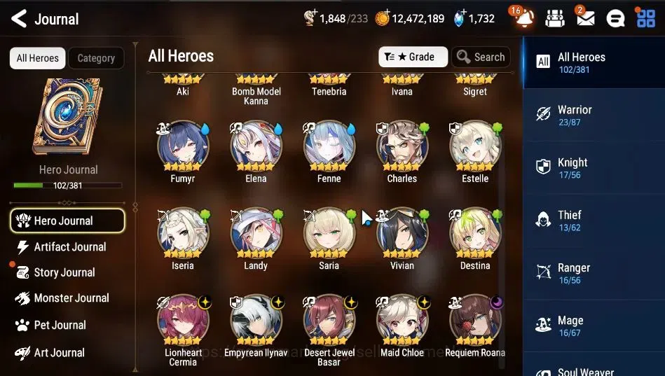 Epic Seven Accounts GLOBAL|UnVerif|5 ML (EIlynav,RRoana,LCermia,DJ Bas image 7