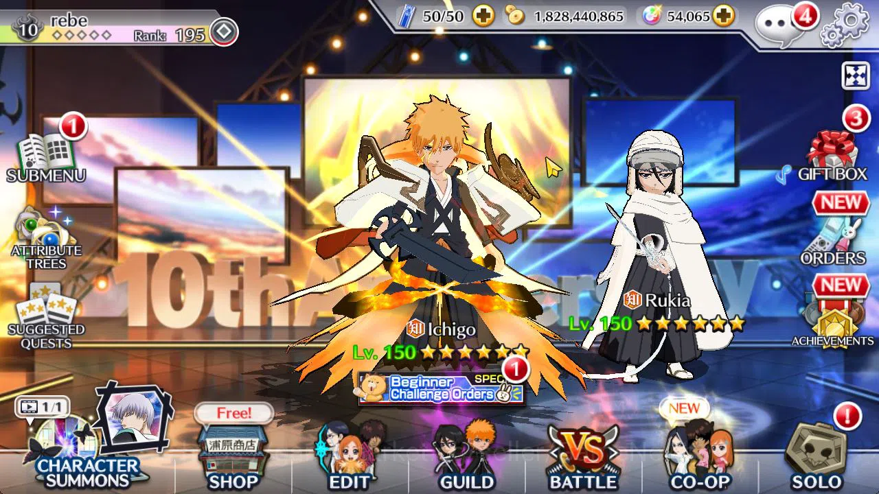 Bleach: Brave Souls Accounts High-End [GLOBAL]54K Orb|Shunsui,Jushiro SRAcademy,Ichigo 10th Anniv,Aizen Renewd,Ichigo 8