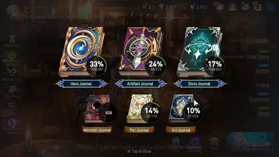 Epic Seven Accounts GLOBAL UnVerif|7ML(School Nurse Yulha,Rhiana&Luc,B image 3