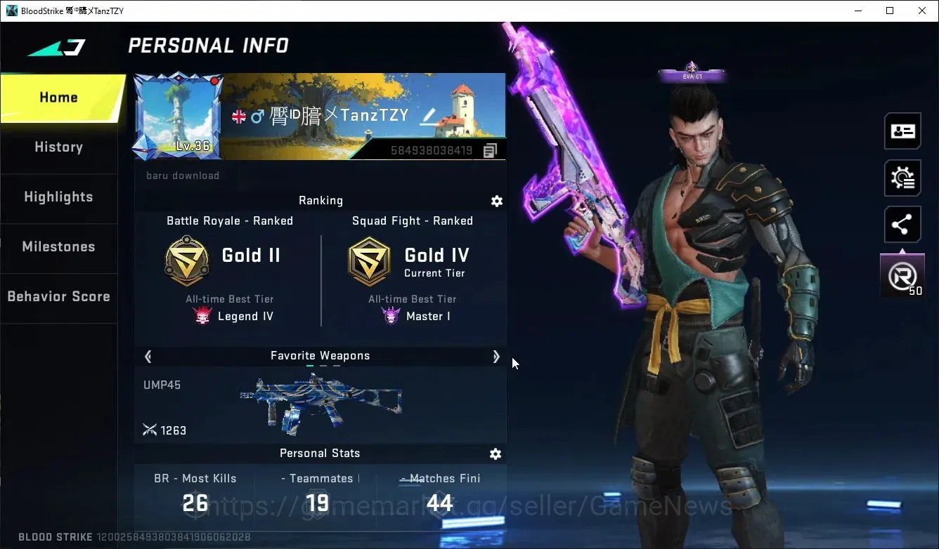Blood Strike Accounts ASIA| 3 ULTRA [Blast,Volt,Glock-MoltenCore]|Limite image 2