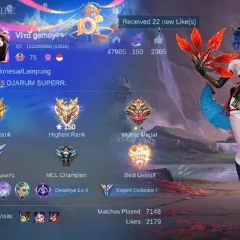Mobile Legends: Bang Bang Accounts Collector Global|Skin 219|Expert|Collec: Karina|BLZ: Franco,Layla|Valentine