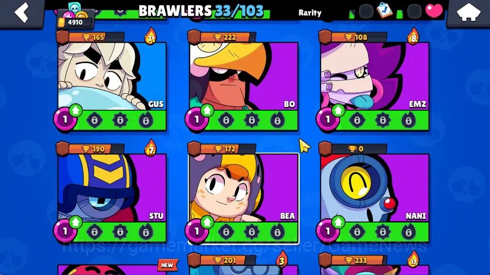 Brawl Stars Accounts 4910 Trophy|33 Brawlers|10k Bling|1 Legend [Paper  image 11