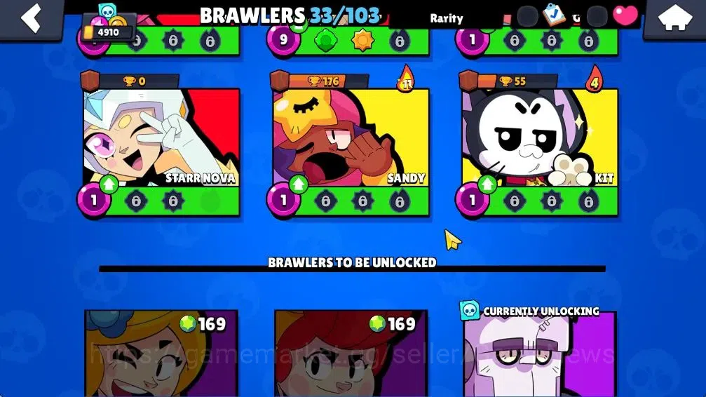 Brawl Stars Accounts 4910 Trophy|33 Brawlers|10k Bling|1 Legend [Paper  image 13
