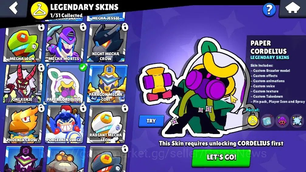 Brawl Stars Accounts 4910 Trophy|33 Brawlers|10k Bling|1 Legend [Paper  image 14
