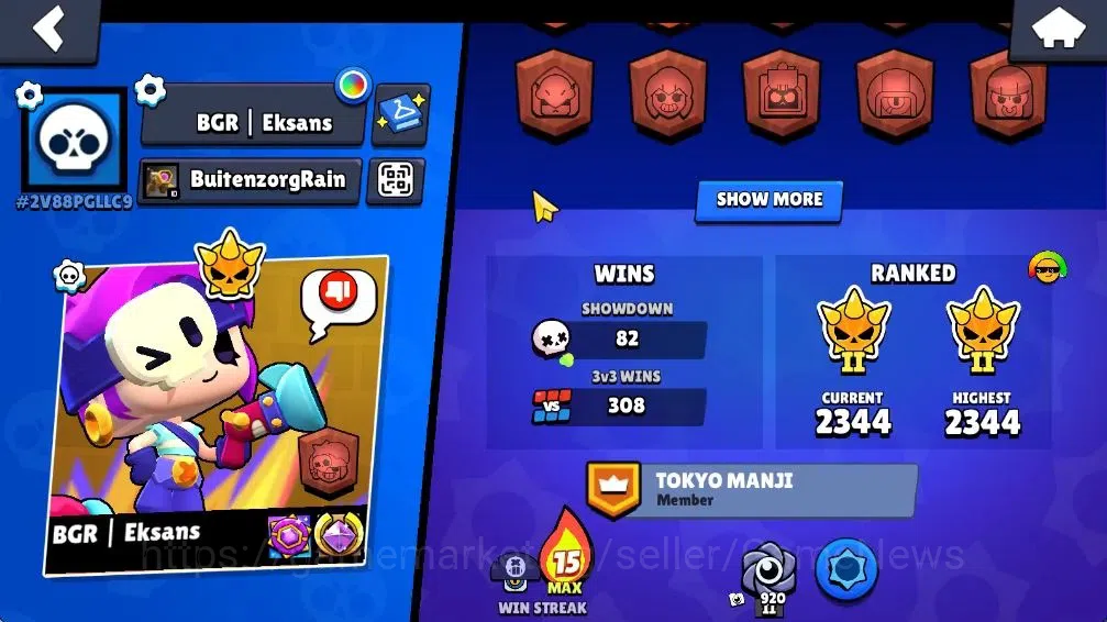 Brawl Stars Accounts 4910 Trophy|33 Brawlers|10k Bling|1 Legend [Paper  image 3